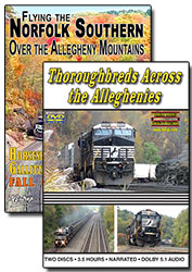 Flying the Norfolk Southern AND Thoroughbreds Across the Alleghenies SET DVD